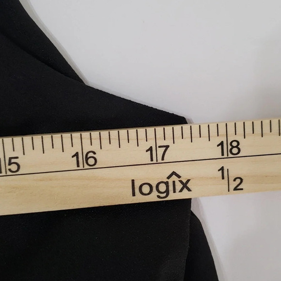 Romper Sleeveless Black Tiered Med No Brand Tag Zipper Minimalist Staple Classy - Picture 12 of 14